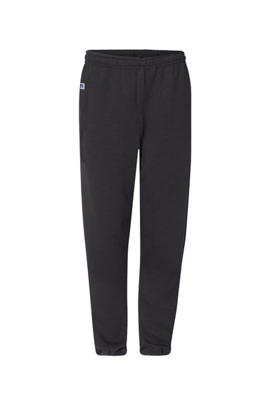 Russell Athletic 029HBM Mens Dri Power Sweatpants w/ Pockets Black Flat Front