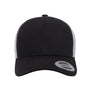 Yupoong Hats Mens Retro Snapback Trucker Hat - Black/White