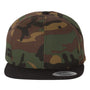 Yupoong Hats Mens Adjustable Hat - Camo/Black