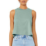Bella + Canvas Womens Cropped Tank Top - Heather Dusty Blue
