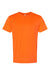 Bayside 5300 Mens USA Made Performance Short Sleeve Crewneck T-Shirt Bright Orange Flat Front
