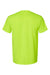 Bayside 5300 Mens USA Made Performance Short Sleeve Crewneck T-Shirt Lime Green Flat Back