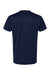 Bayside 5300 Mens USA Made Performance Short Sleeve Crewneck T-Shirt Navy Blue Flat Back