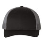 Richardson Mens Snapback Trucker Hat - Black/Charcoal Grey - NEW