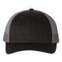 Richardson Hats Mens Snapback Trucker Hat - Black/Charcoal Grey