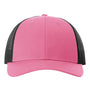 Richardson Mens Snapback Trucker Hat - Hot Pink/Black - NEW