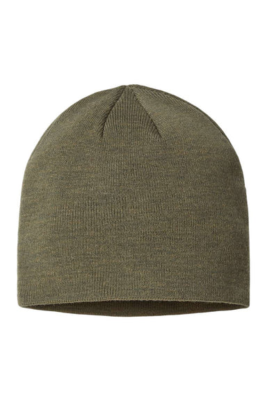 Atlantis Headwear HOLLY Mens Sustainable Beanie Olive Green Flat Front