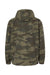 Independent Trading Co. EXP94NAW Mens Nylon Hooded Anorak Jacket Forest Green Camo Flat Back