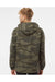 Independent Trading Co. EXP94NAW Mens Nylon Hooded Anorak Jacket Forest Green Camo Model Back