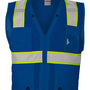 Kishigo Unisex EV Series Enhanced Visibility Multi Pocket Mesh Vest - Royal Blue/Lime Green
