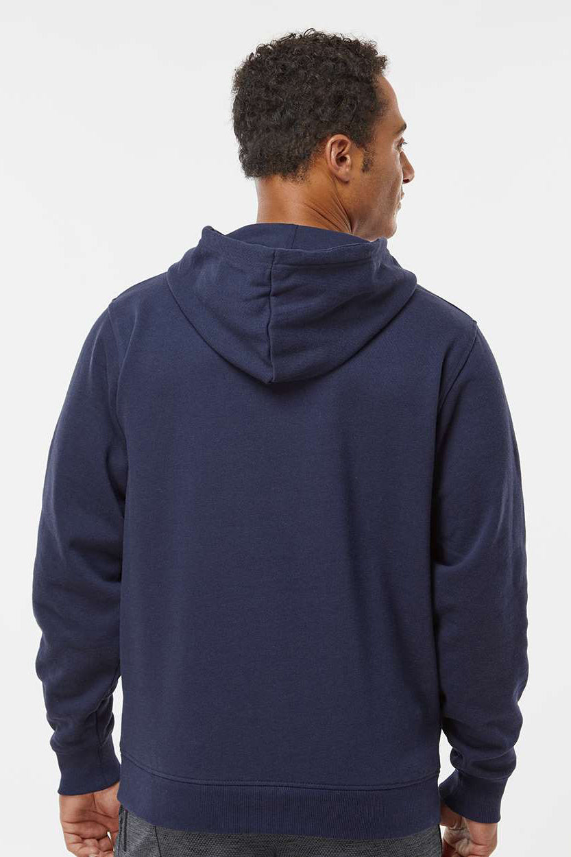 Augusta Sportswear 5414 Mens Fleece Hooded Sweatshirt Hoodie Navy Blue Model Back