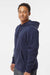 Augusta Sportswear 5414 Mens Fleece Hooded Sweatshirt Hoodie Navy Blue Model Side