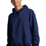Russell Athletic Mens Dri-Power Moisture Wicking Hooded Sweatshirt Hoodie w/ Pouch Pocket - Navy Blue