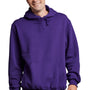 Russell Athletic Mens Dri-Power Moisture Wicking Hooded Sweatshirt Hoodie w/ Pouch Pocket - Purple