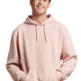 Russell Athletic Mens Dri-Power Moisture Wicking Hooded Sweatshirt Hoodie w/ Pouch Pocket - Blush Pink