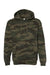 Independent Trading Co. IND4000 Mens Hooded Sweatshirt Hoodie Forest Green Camo Flat Front