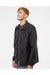 Independent Trading Co. EXP99CNB Mens Water Resistant Snap Down Coaches Jacket Black/Black Model Side