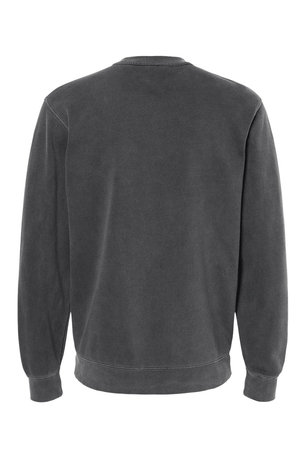 Independent Trading Co. PRM3500 Mens Pigment Dyed Crewneck Sweatshirt Black Flat Back