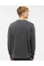 Independent Trading Co. PRM3500 Mens Pigment Dyed Crewneck Sweatshirt Black Model Back