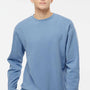 Independent Trading Company Mens Pigment Dyed Crewneck Sweatshirt - Light Blue