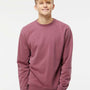 Independent Trading Co. Mens Pigment Dyed Crewneck Sweatshirt - Maroon - NEW