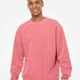 Independent Trading Co. Mens Pigment Dyed Crewneck Sweatshirt - Pink - NEW