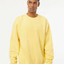 Independent Trading Co. Mens Pigment Dyed Crewneck Sweatshirt - Yellow - NEW