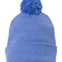 Sportsman Hats Unisex Pom-Pom Cuffed Beanie - Heather Royal Blue