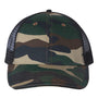 Valucap Hats Mens Sandwich Bill Adjustable Trucker Hat - Green Camo/Black