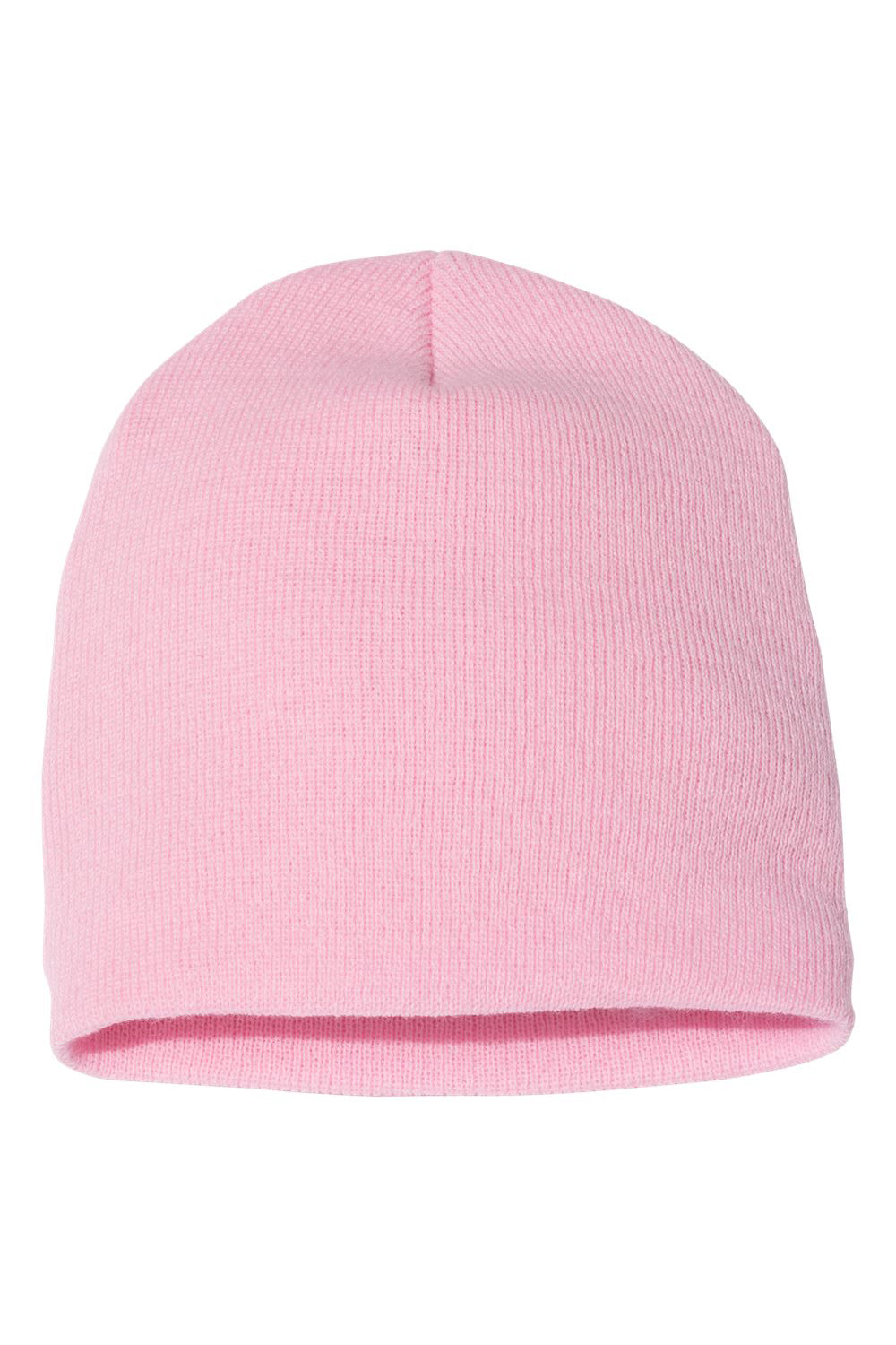 Yupoong 1500KC Mens Beanie Baby Pink Flat Front