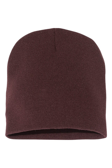 Yupoong 1500KC Mens Beanie Brown Flat Front