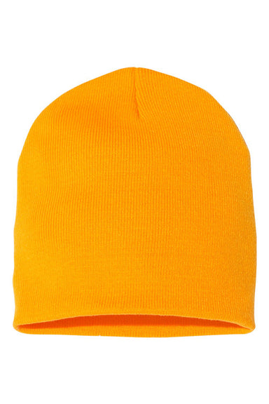 Yupoong 1500KC Mens Beanie Gold Flat Front