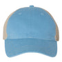 Richardson Mens Garment Washed Snapback Trucker Hat - Columbia Blue/Khaki - NEW