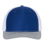 Richardson Hats Mens Snapback Trucker Hat - Royal Blue/White/Heather Grey
