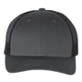 Richardson Hats Mens Snapback Trucker Hat - Charcoal Grey/Black