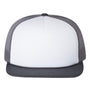 Richardson Mens Foamie Snapback Trucker Hat - White/Charcoal Grey - NEW