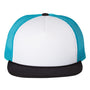 Richardson Mens Foamie Snapback Trucker Hat - White/Neon Blue/Black - NEW