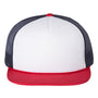Richardson Hats Mens Foamie Snapback Trucker Hat - White/Navy Blue/Red