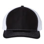 Richardson Hats Mens Twill Back Snapback Trucker Hat - Black/White