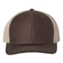 Richardson Hats Mens Twill Back Snapback Trucker Hat - Brown/Khaki