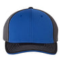 Richardson Mens Pulse Sportmesh R-Flex Stetch Fit Hat - Royal Blue/Charcoal Grey/Black - NEW