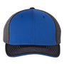 Richardson Hats Mens Pulse Sportmesh R-Flex Stretch Fit Hat - Royal Blue/Charcoal Grey/Black