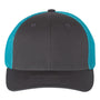 Richardson Mens R-Flex Stretch Fit Trucker Hat - Charcoal Grey/Neon Blue - NEW
