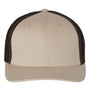 Richardson Hats Mens R-Flex Stretch Fit Trucker Hat - Khaki/Coffee Brown
