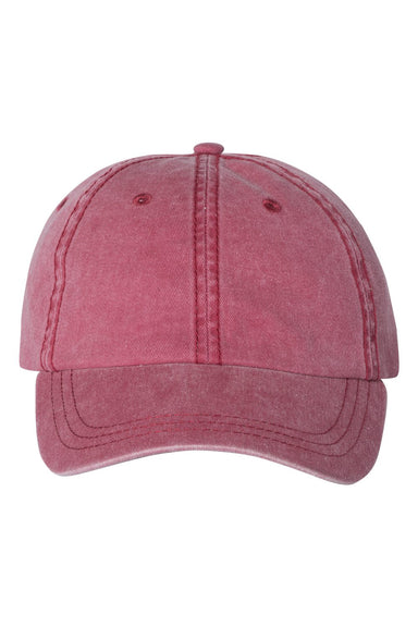Sportsman SP500 Mens Pigment Dyed Hat Cardinal Red Flat Front