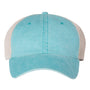 Sportsman Mens Pigment Dyed Snapback Trucker Hat - Aqua Blue/Stone - NEW