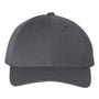 Yupoong Hats Mens Premium Curved Visor Snapback Hat - Dark Grey