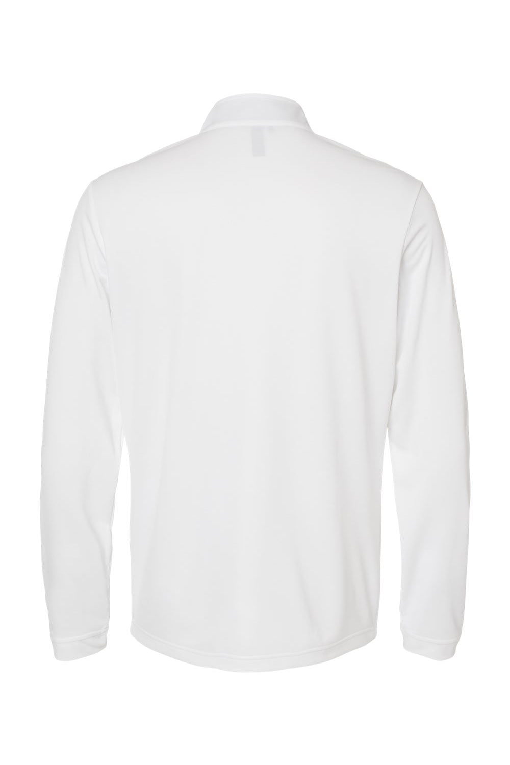Adidas A280 Mens 1/4 Zip Pullover White/Carbon Grey Flat Back