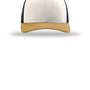 Richardson Hats Mens Snapback Trucker Hat - Cream/Navy Blue/Amber Gold