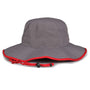 The Game Hats Mens Ultralight UPF 30+ Boonie Hat - Dark Grey/Red